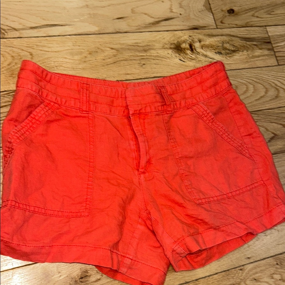 Banana Republic Orange Cargo Shorts Relaxed Fit